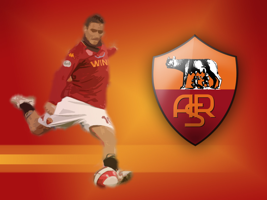 As Roma Calcio Sfondi Desktop Gratis Di Francesco Totti E Della Squadra Di Calcio As Roma